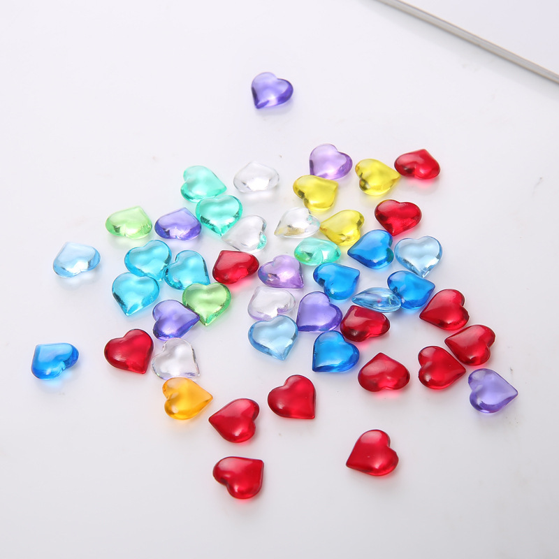 Board Game Quiz - 100PCS 10*4mm 하트 모양 아크릴 투명한