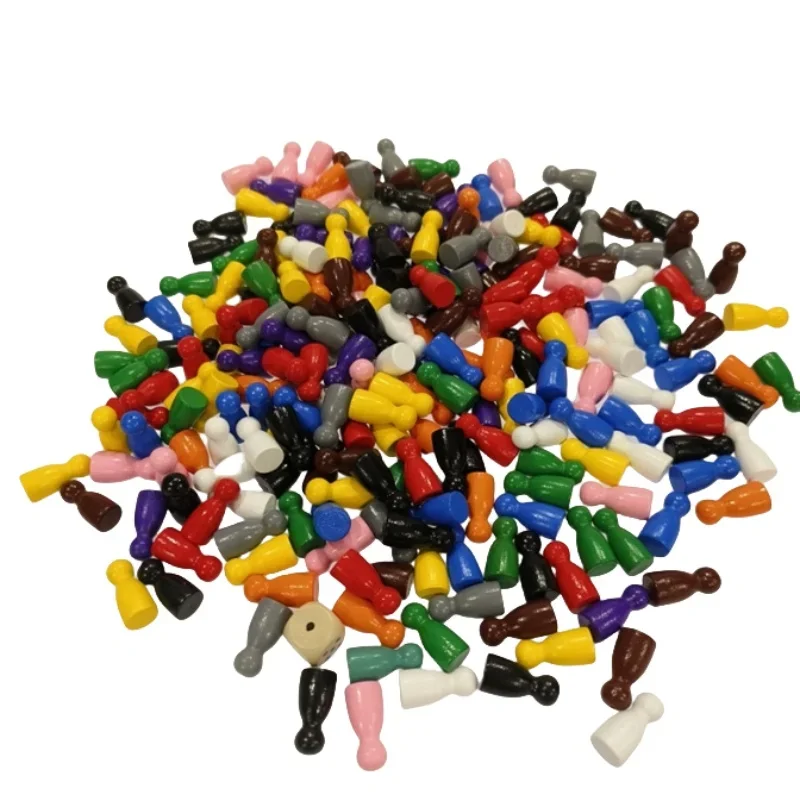 Board Game Quiz - 100 Pcs 다채로운 나무 체스 마커