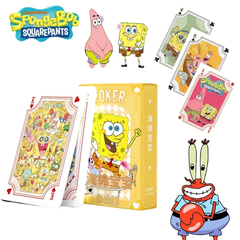 Card Game Deck - 54장/박스 스폰지밥 애니메이션 포커 카드 패트릭