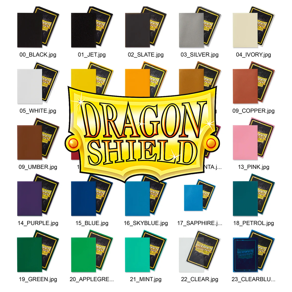 Card Game Deck - 100PCS 드래곤 쉴드 무광 카드 슬리브