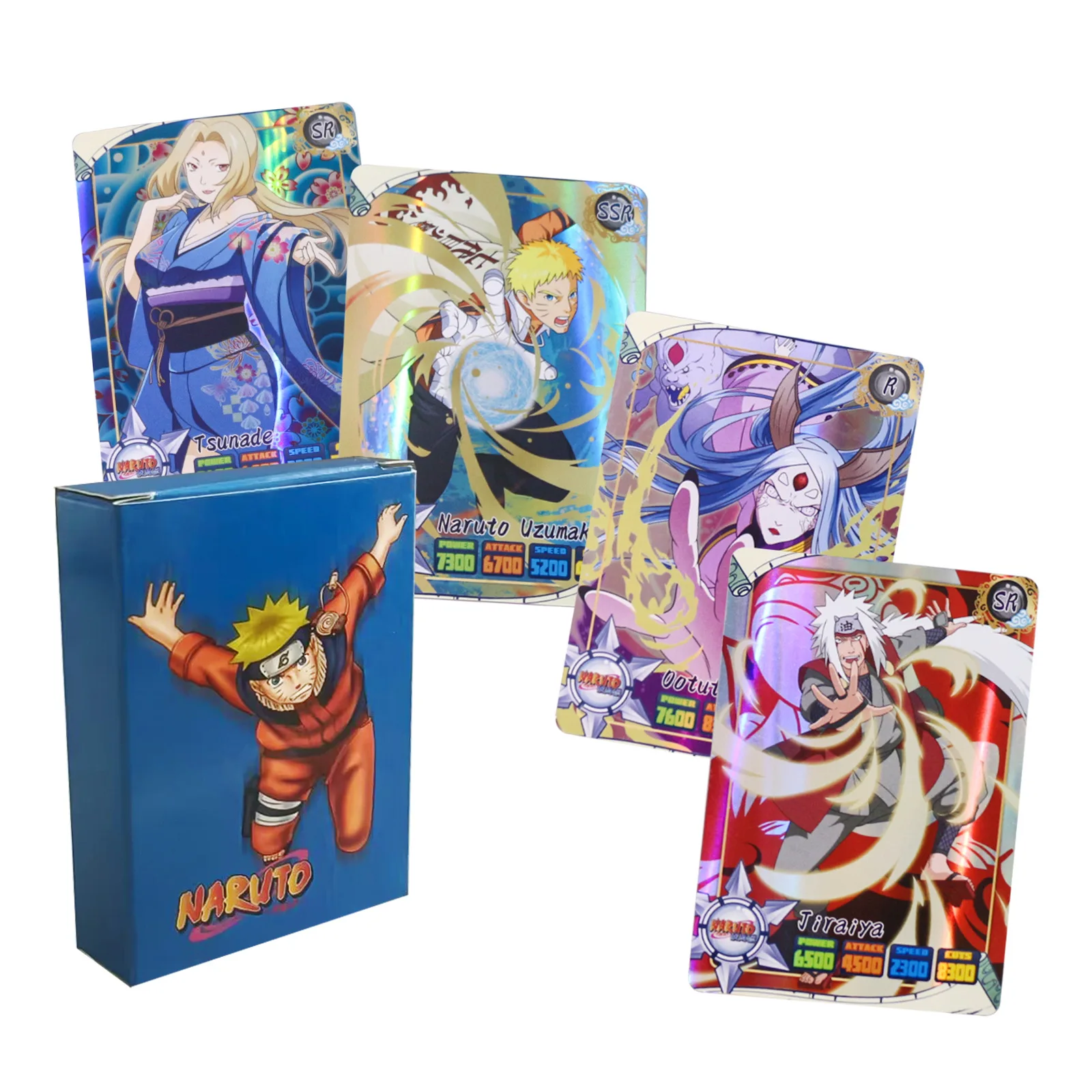 Board Game Naruto - 50pcs 나루토 영어 카드 화려한 카카시