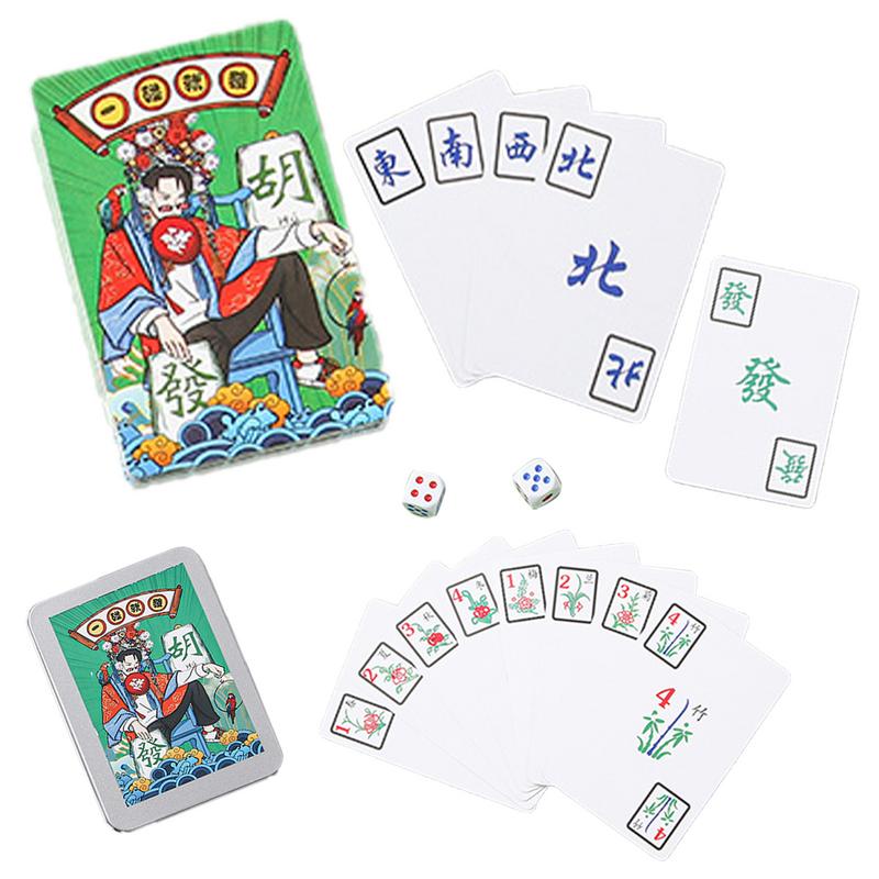 Card Game Deck - 마작 카드 가족 게임 방수 마작