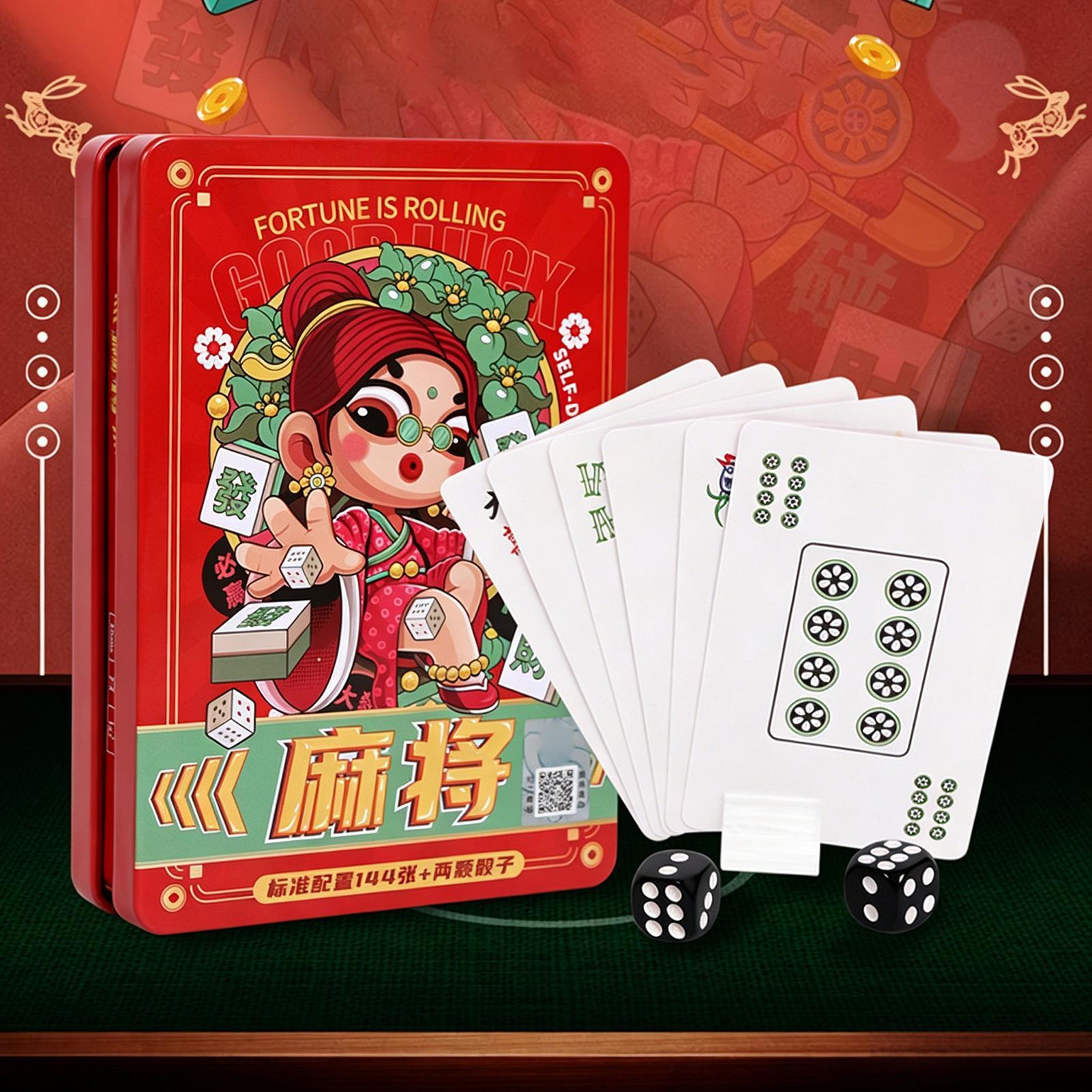 Card Game Deck - 카드놀이 마작 타일 가족 게임 144피스