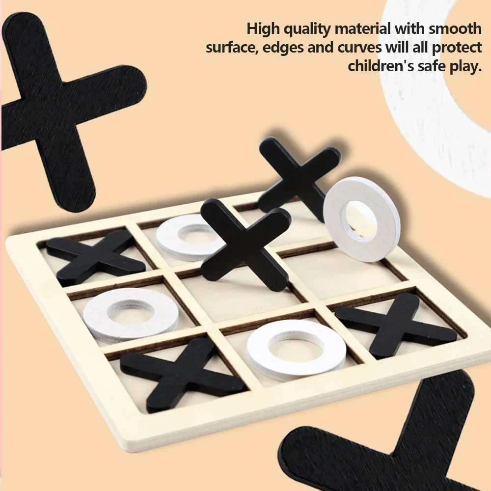 나무 XO Tic Tac Toe 게임 미니 체스 보드  - Board Game Education 리뷰 및 가격