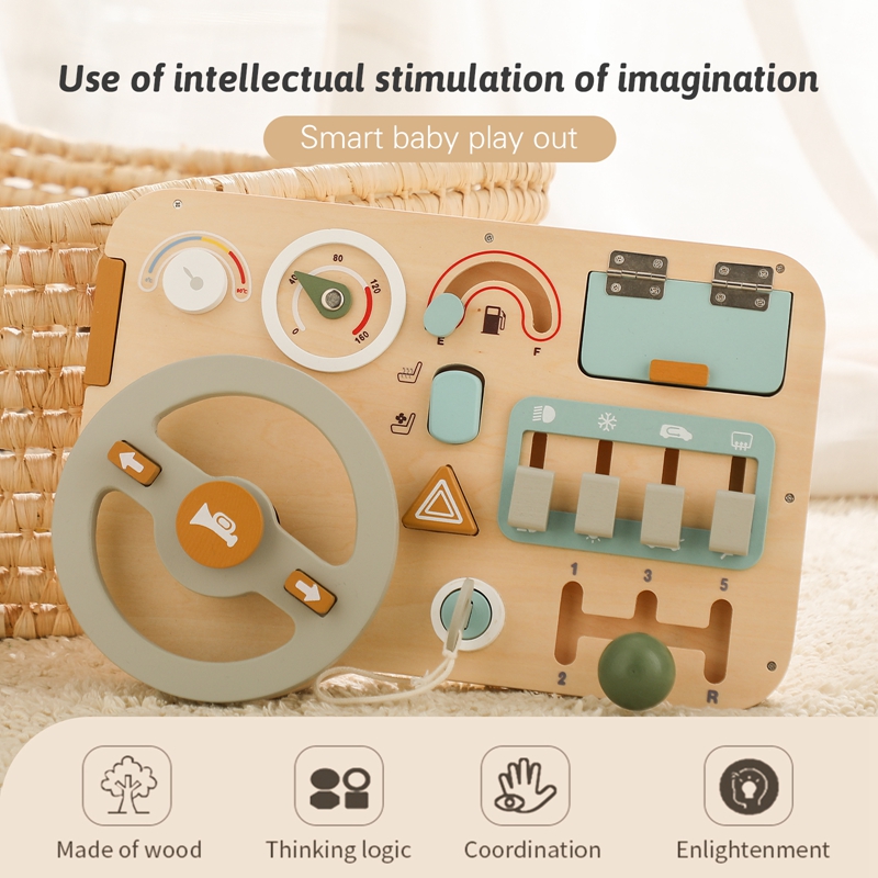 어린이 몬테소리 장난감 자동차 비지보드 아기 나무 재질 - Board Game Education 리뷰 및 가격