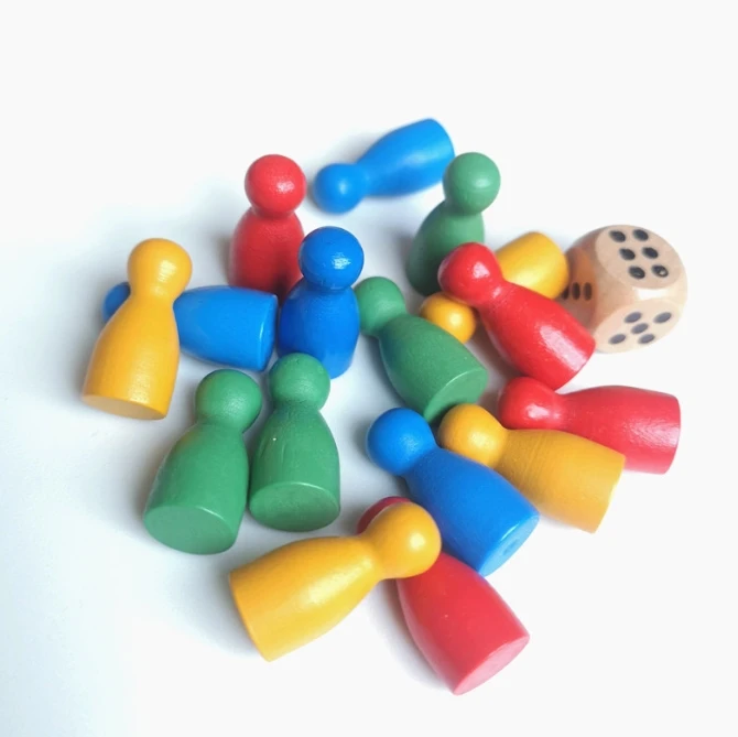 100 Pcs 다채로운 나무 체스 마커 24x12mm  - Board Game Quiz 리뷰 및 가격