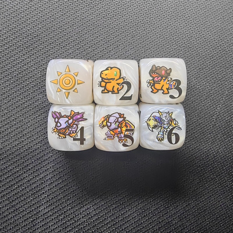 2개/세트 디지몬 DTCG 옴니몬 아구몬 토큰 다면체  - Board Game Quiz 리뷰 및 가격
