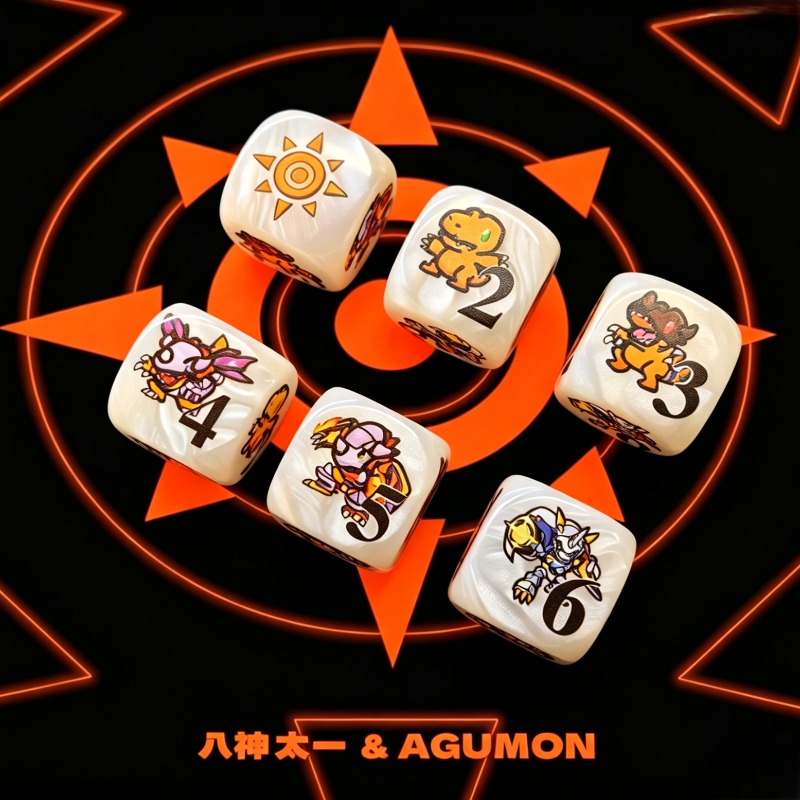 2개/세트 디지몬 DTCG 옴니몬 아구몬 토큰 다면체  - Board Game Quiz 리뷰 및 가격
