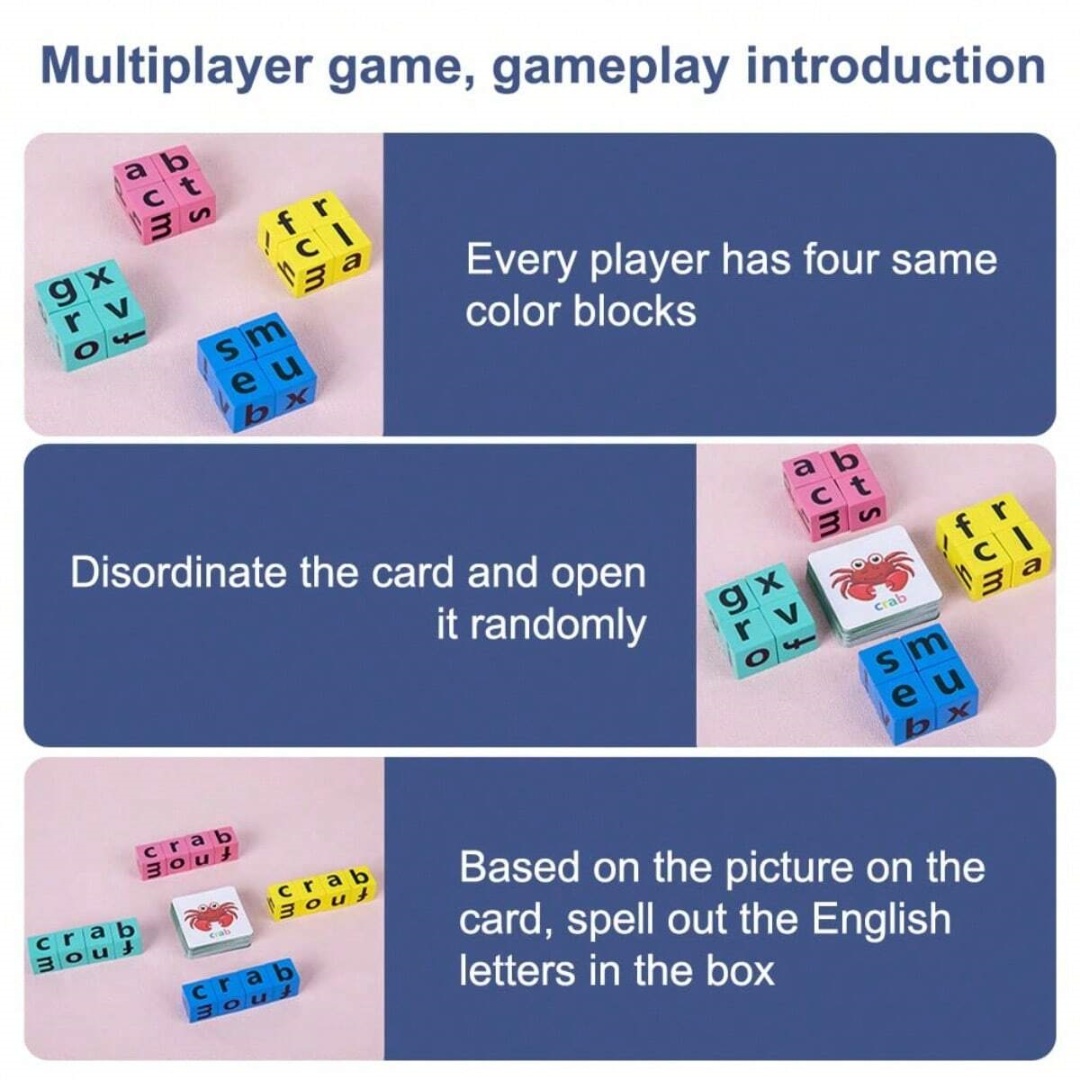 어린이 알파벳 철자 보드 게임, 16개의 글자 블록 + - Board Game Education 리뷰 및 가격