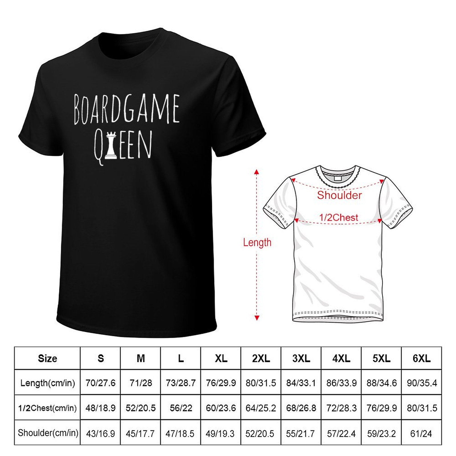 보드게임 퀸 티셔츠 노동자 캐주얼 티셔츠 - Board Game Queen 리뷰 및 가격