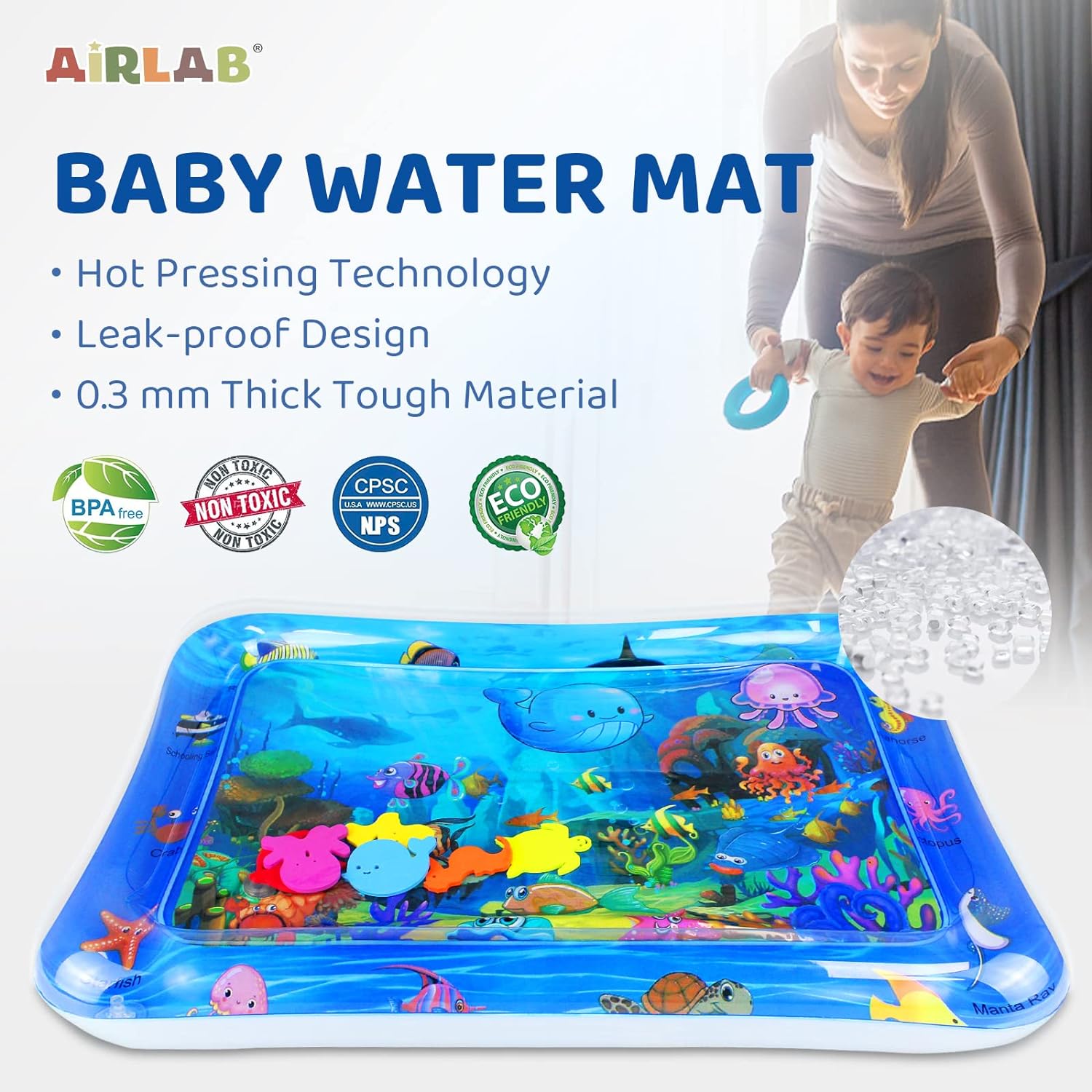 아기 물 놀이 매트 풍선 쿠션 PVC 유아 배 시간 유 - Play Mat Neoprene 리뷰 및 가격