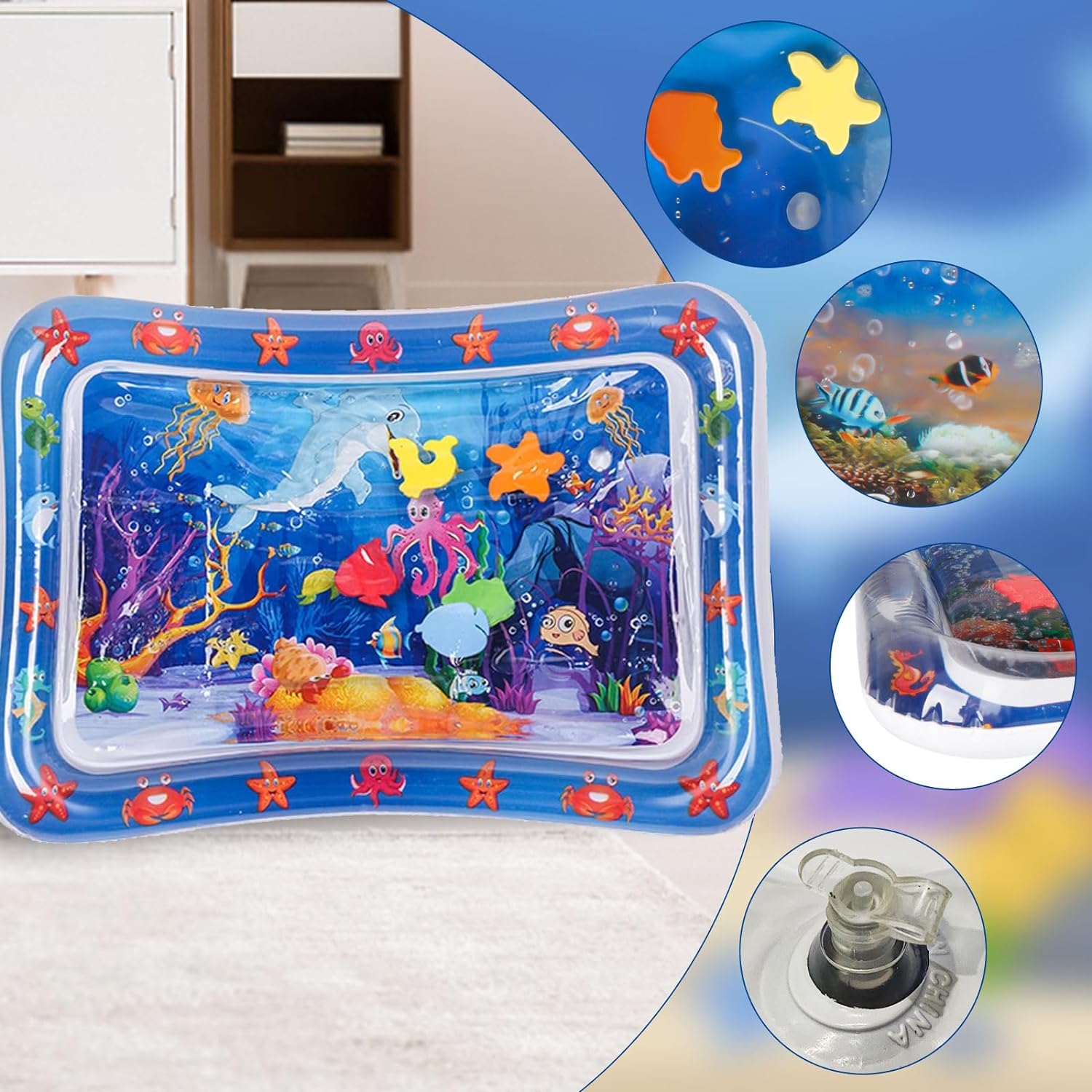 아기 물 놀이 매트 풍선 쿠션 PVC 유아 배 시간 유 - Play Mat Neoprene 리뷰 및 가격