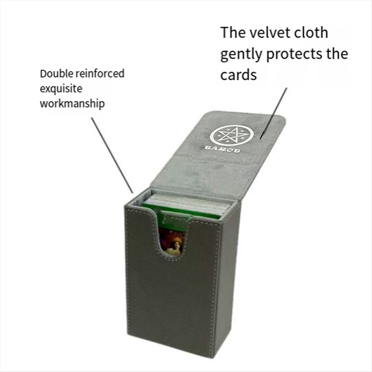 ABST 블랙 레드 패턴 타로 카드 보관함 PU 가죽  - Card Game Deck 리뷰 및 가격
