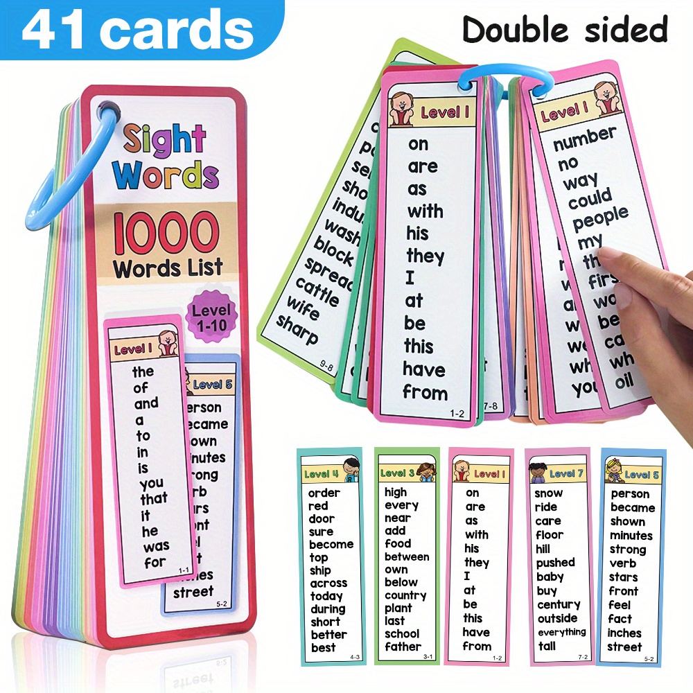 6-10세 어린이를 위한 1000개의 시력 단어 플래시 - Board Game Education 리뷰 및 가격