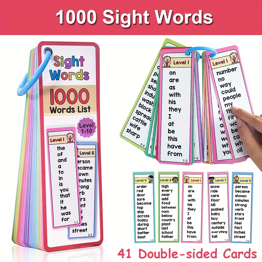 6-10세 어린이를 위한 1000개의 시력 단어 플래시 - Board Game Education 리뷰 및 가격