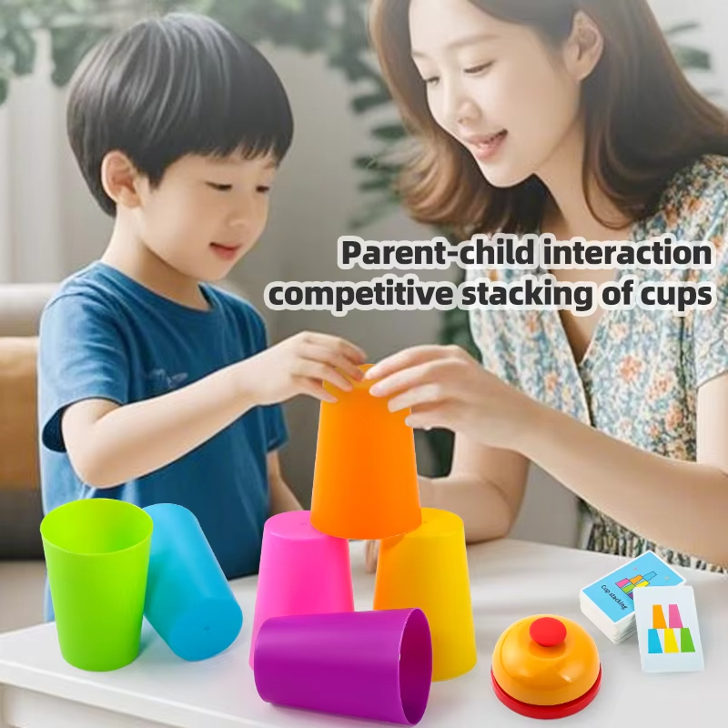 몬테소리 장난감 미니 스택 컵 게임 카드 포함 교육적  - Board Game Education 리뷰 및 가격