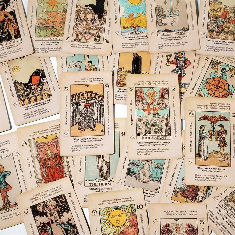 초보자를 위한 타로 카드, 키워드: 앤티크 타로 덱,  - Card Game Deck 리뷰 및 가격