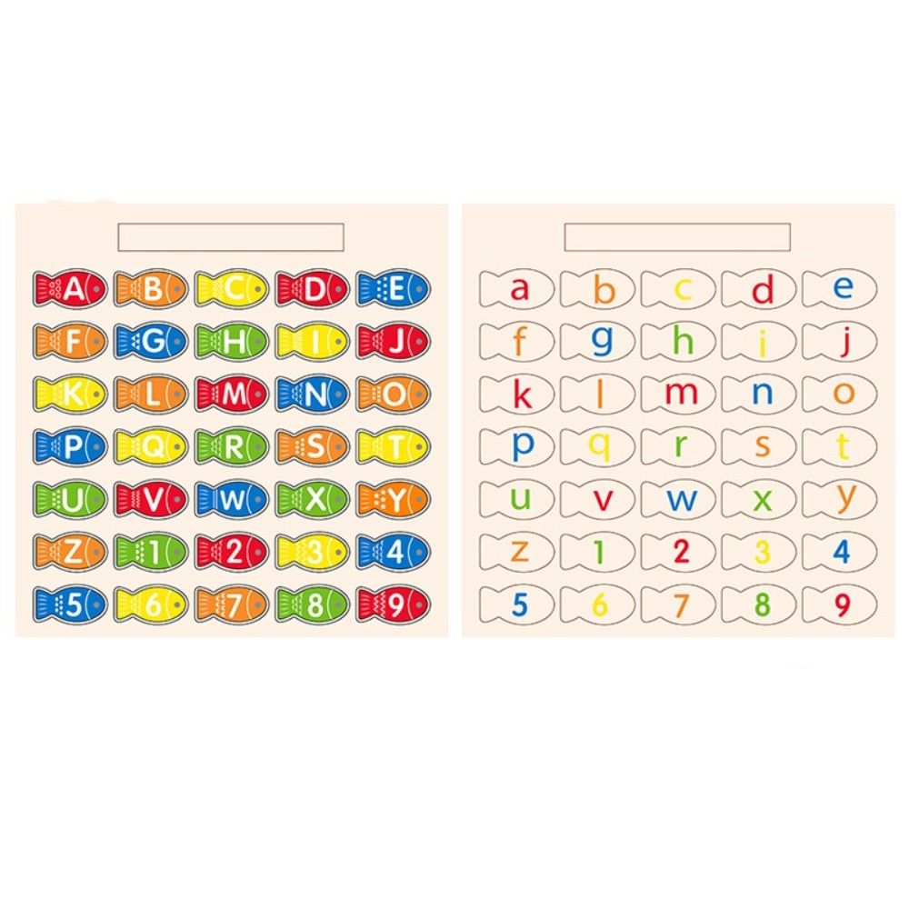 나무 낚시 조기 교육 퍼즐 보드 문자 숫자 퍼즐 다채로 - Board Game Education 리뷰 및 가격